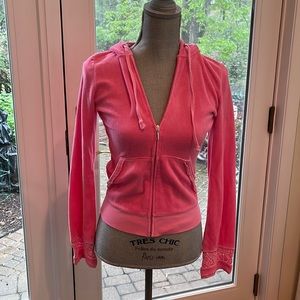 Juicy Couture Hot Pink Terry Cloth Hoodie